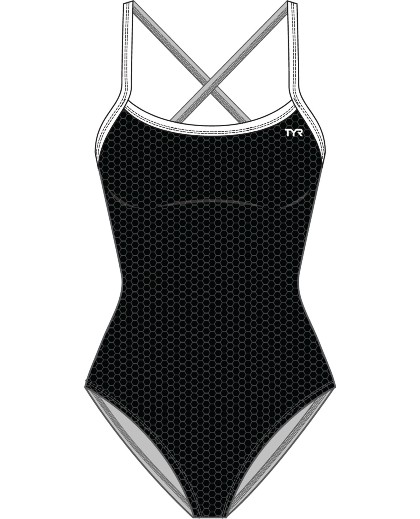 Girls' Swimsuit (Black/White (060))